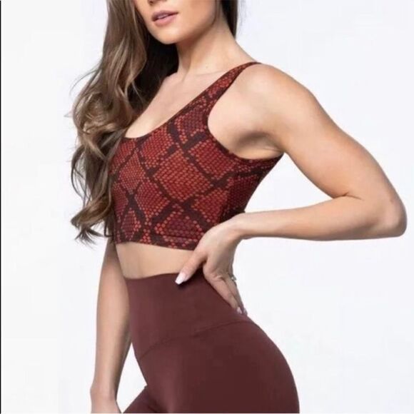 Balance Athletica‎ Red Copperhead Ascend Sports Bra Size Small - Picture 2 of 8